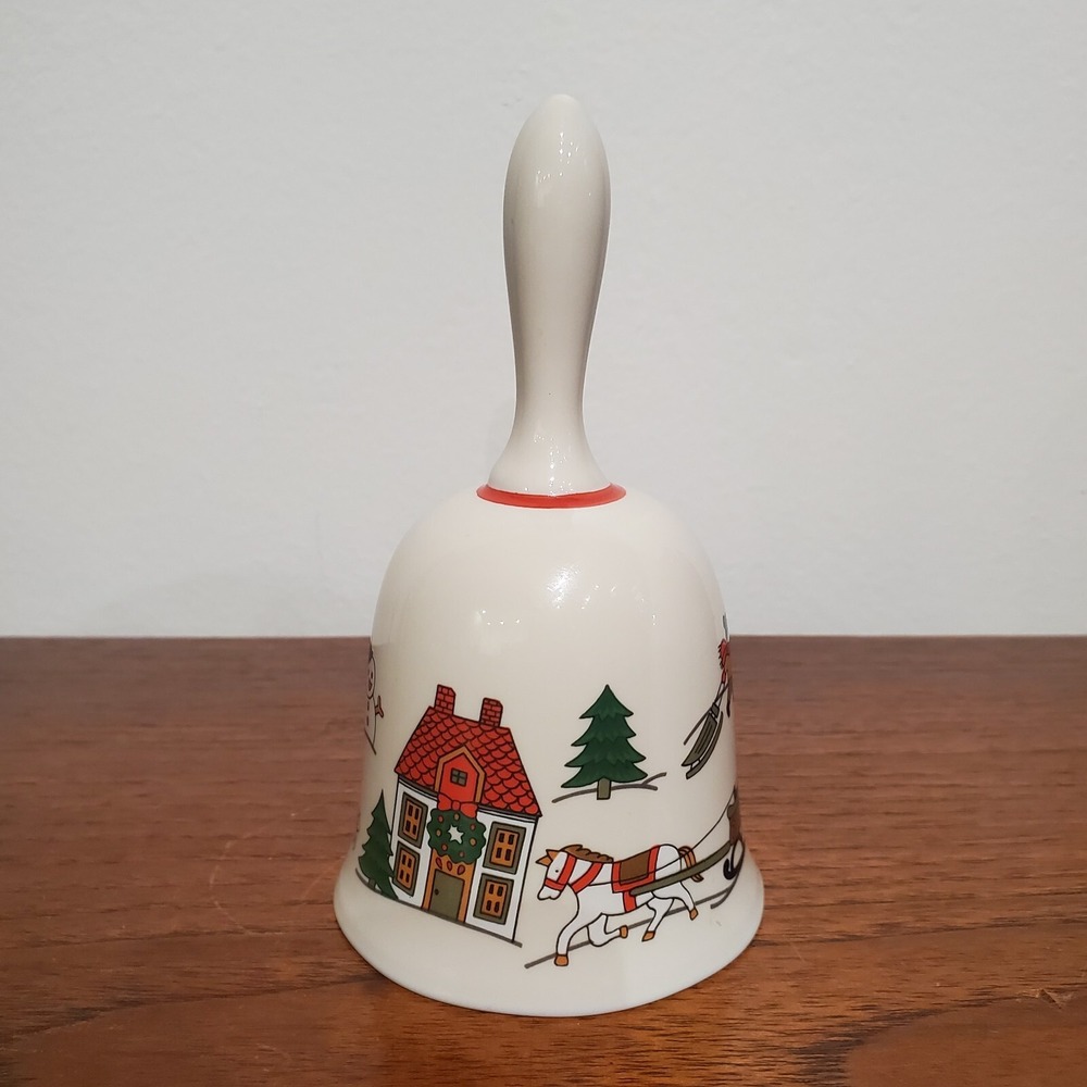Vintage Stoneware Bell, "The Joy of Christmas", #26084, Action Industries, 1989 - Picture 3 of 6